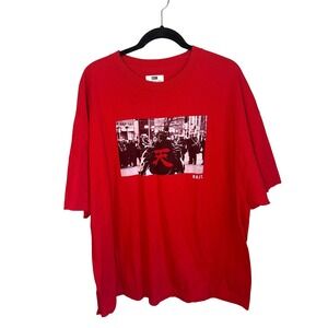 BAIT Street Fighter Men Akuma Riot Red Graphic TShirt Anime Streetwear‎
